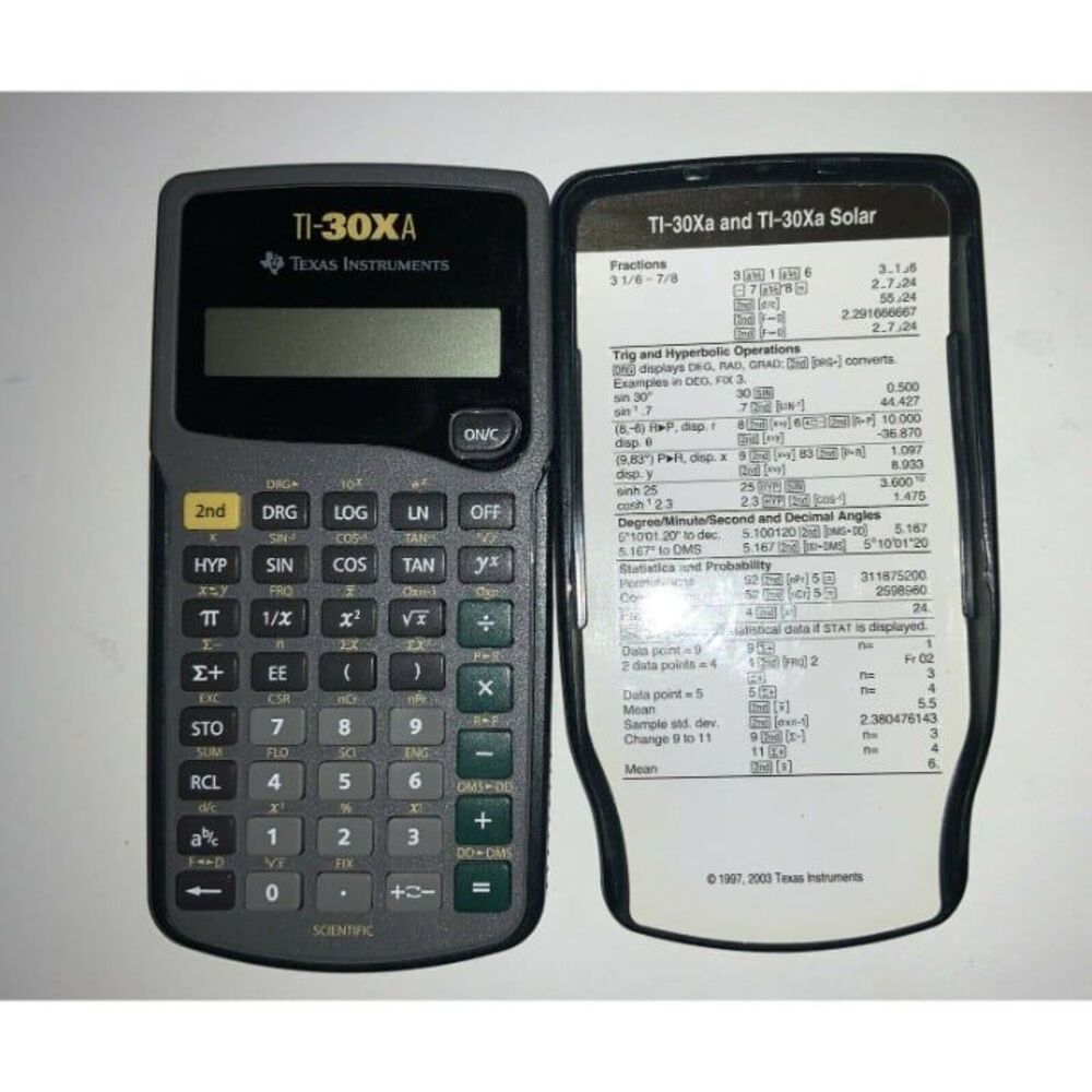 Texas Instruments TI-30XA Scientific..Calculator With Cover